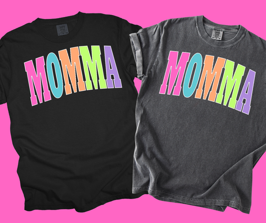 DTF TRANSFER ONLY  -MOMMA Varsity Letters