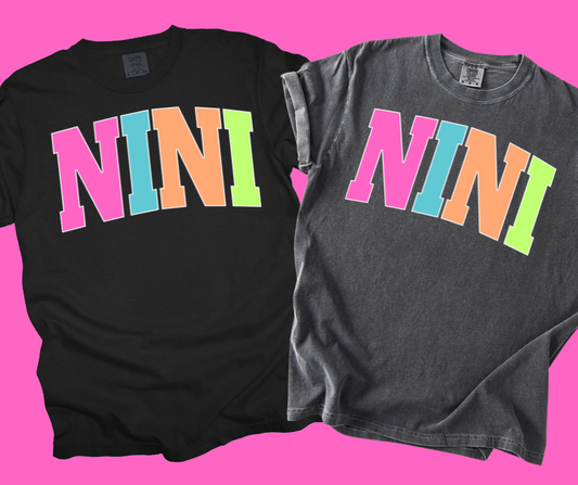 DTF TRANSFER ONLY  -NINI Varsity Letters