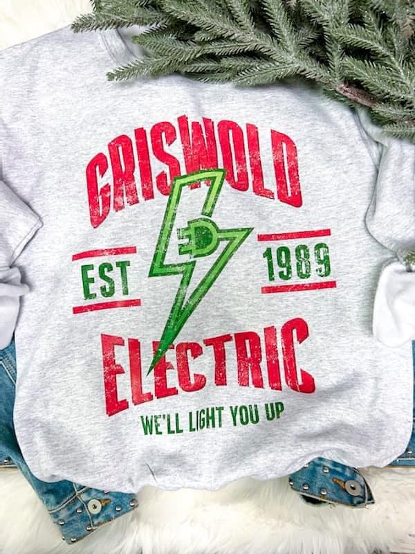 DTF TRANSFER ONLY  - Griswold Electric Green/Red Ink