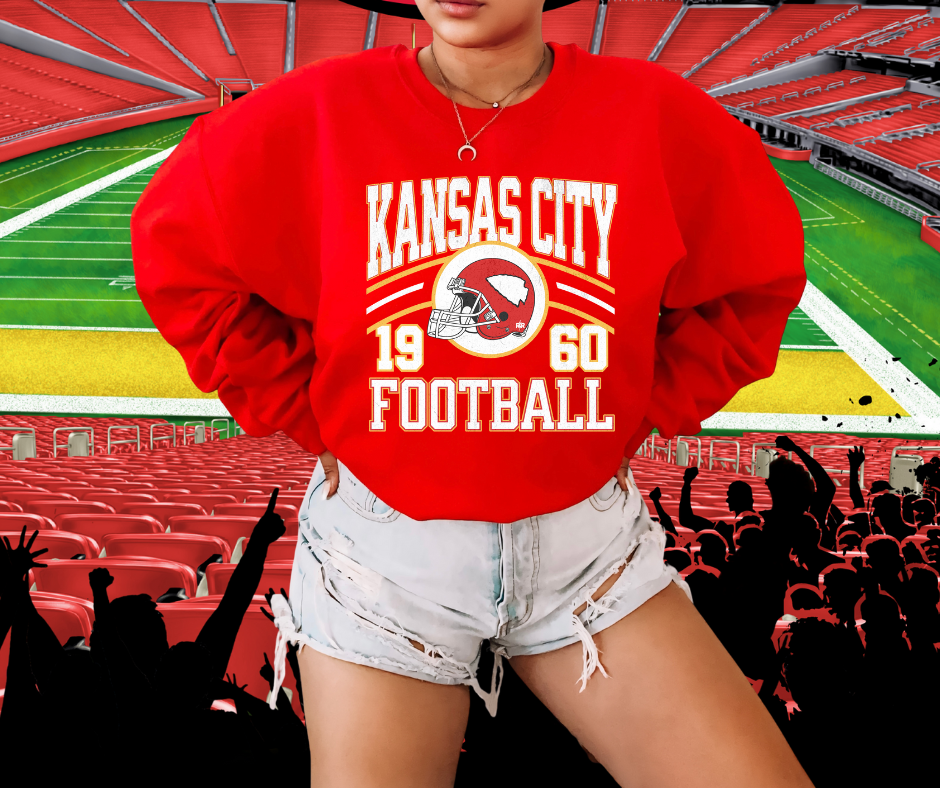 DTF TRANSFER ONLY  - Retro Kansas City Football 1960 Helmet