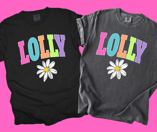 DTF TRANSFER ONLY  -LOLLY Daisy Varsity letters