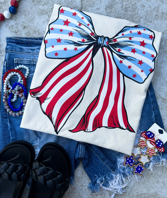 DTF TRANSFER ONLY -Patriotic Big Bow
