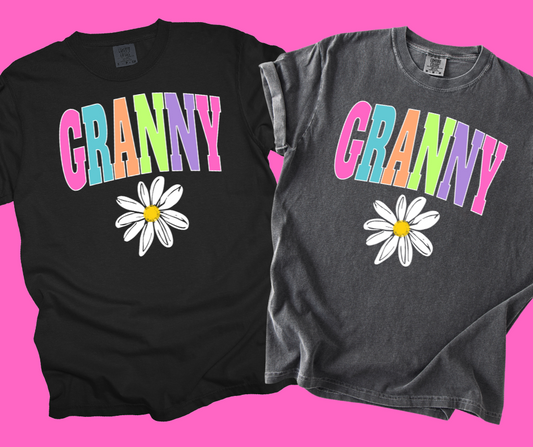 DTF TRANSFER ONLY -GRANNY Daisy Varsity Letters