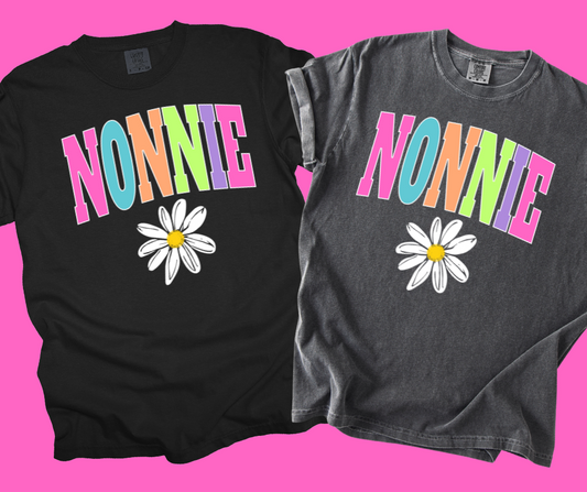 DTF TRANSFER ONLY  -NONNIE Daisy Varsity Letters
