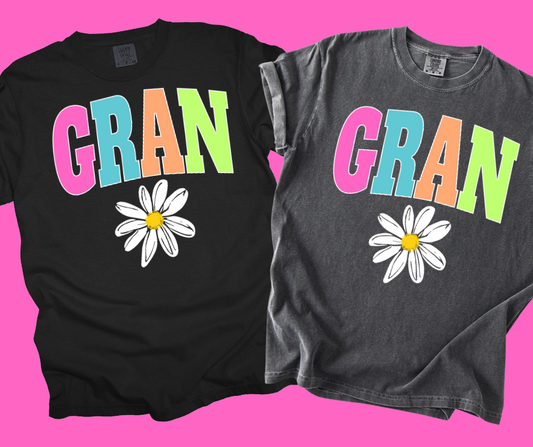 DTF TRANSFER ONLY  -GRAN Daisy Varsity Letters