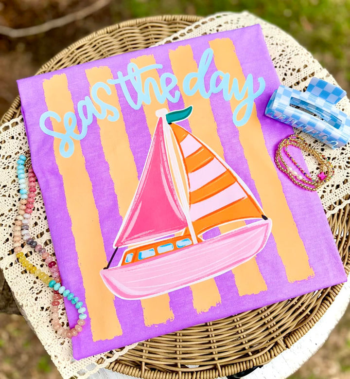 DTF TRANSFER ONLY - Seas the Day Sailboat