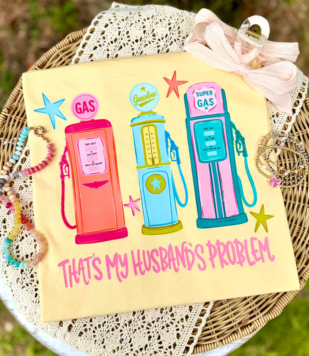 DTF TRANSFER ONLY - Gas Pumps That's My Husbands Problem