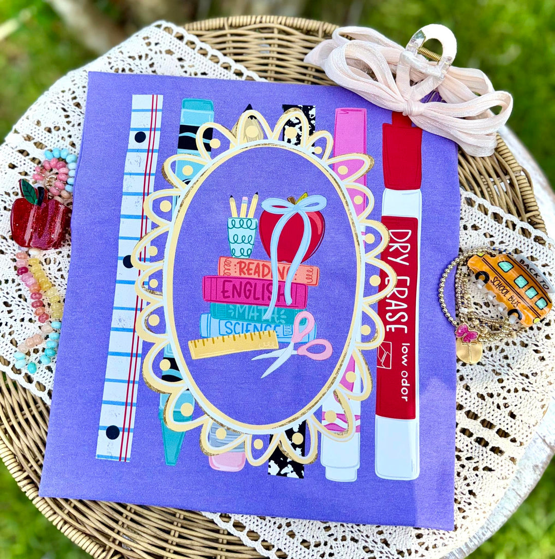 DTF TRANSFER ONLY - Teacher Supplies Frame