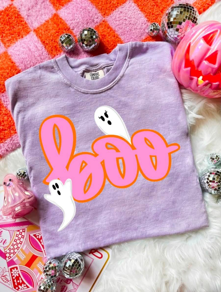 DTF TRANSFER ONLY  - Pink & Orange Boo