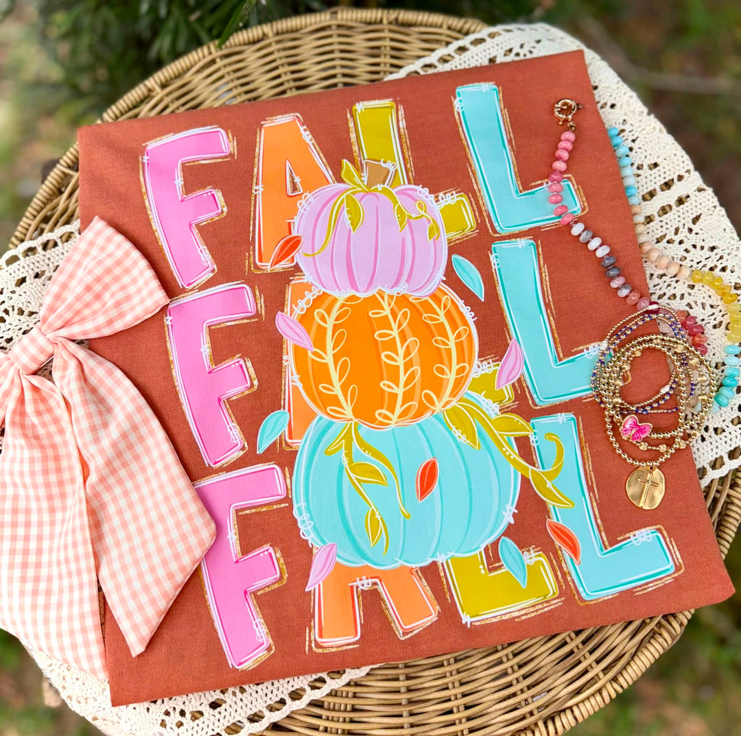 DTF TRANSFER ONLY  - Stacked Fall Pumpkins Repeat