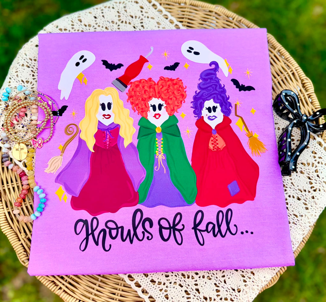 DTF TRANSFER ONLY  - Ghouls of Fall Witch Sisters