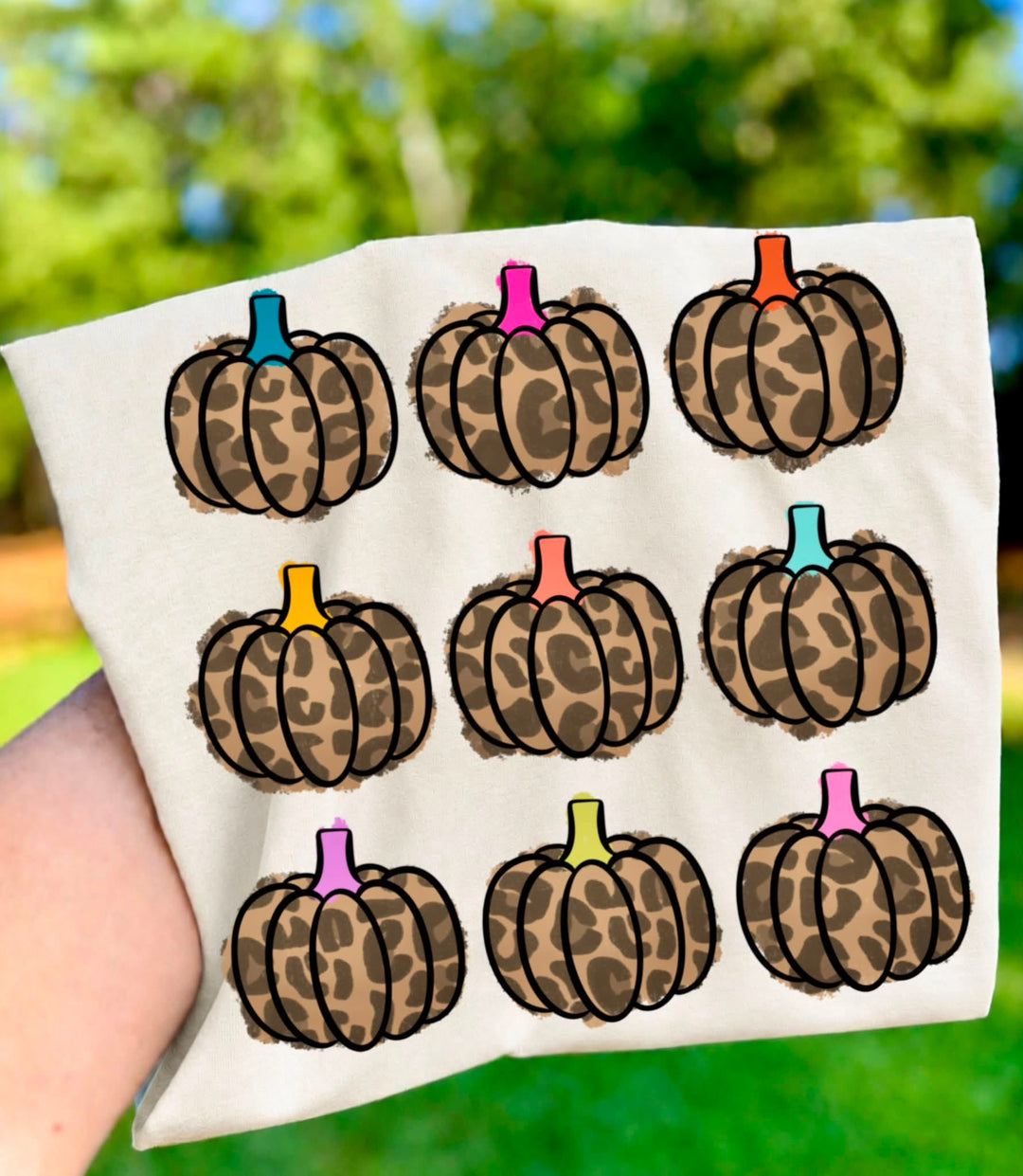 DTF TRANSFER ONLY  - Leopard Pumpkins Pattern