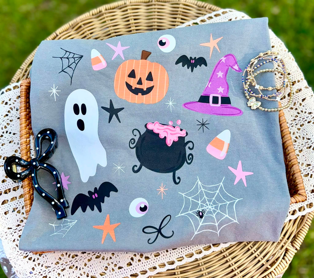 DTF TRANSFER ONLY  - Doodle Halloween Collage