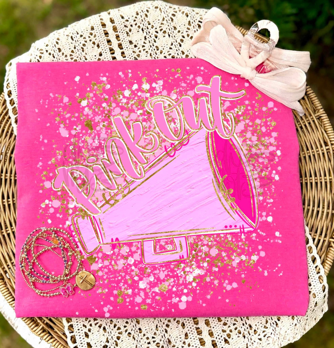 DTF TRANSFER ONLY - Pink Out Cheer