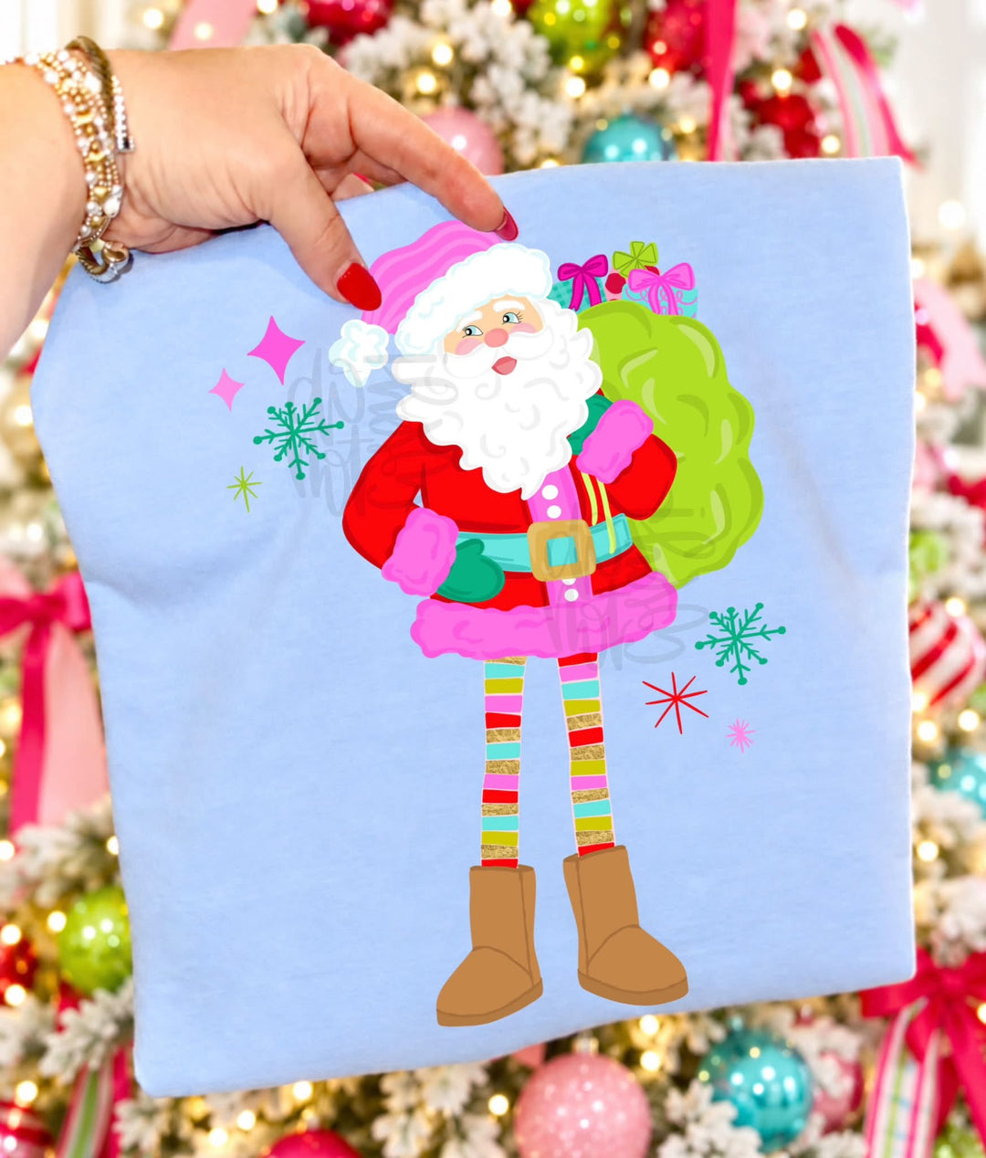 DTF TRANSFER ONLY  - Long leg Santa