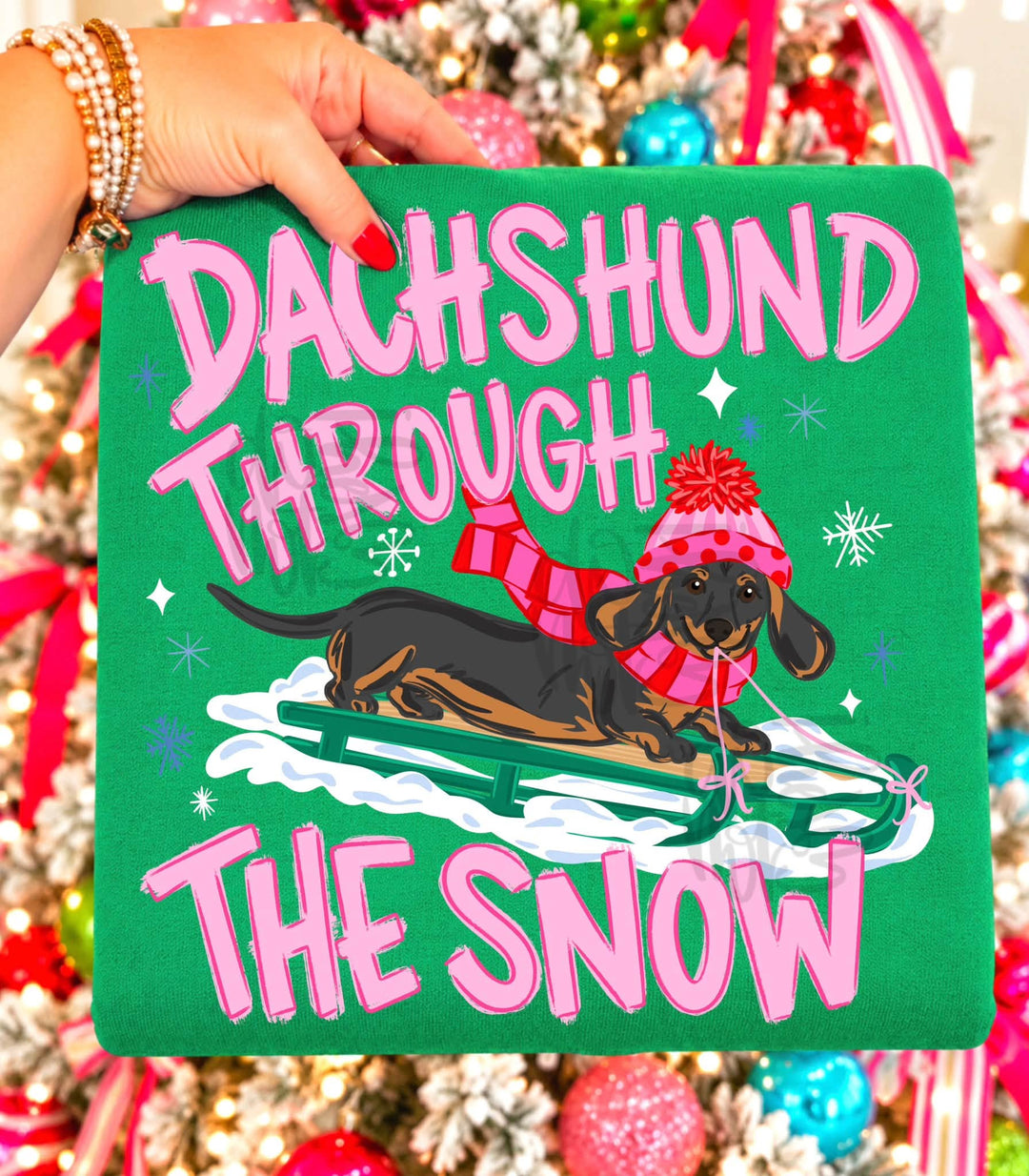DTF TRANSFER ONLY  - Dachshund Through The Snow