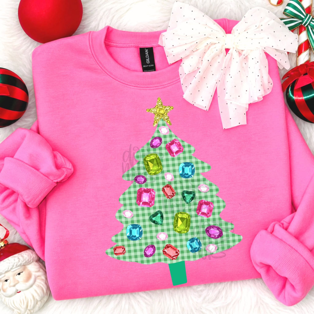 DTF TRANSFER ONLY  - Bedazzled Jeweled Tree