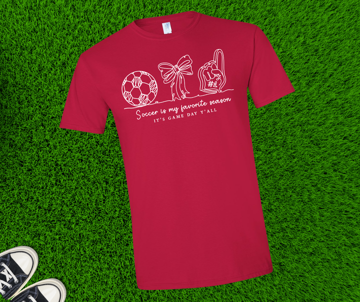 DTF TRANSFER ONLY  - White Soccer Is My Favorite Season