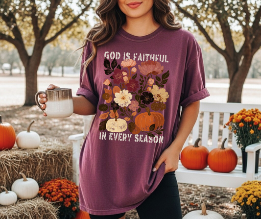 DTF TRANSFER ONLY  - White God Is Faithful In Every Season