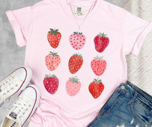 DTF TRANSFER ONLY  - Strawberry Pattern