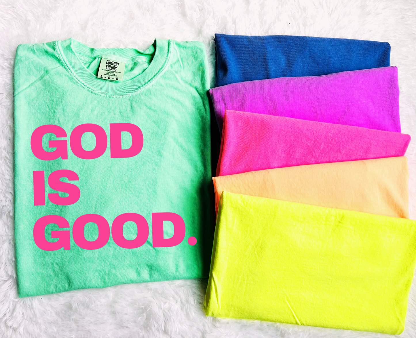DTF TRANSFER ONLY  - God is Good Pink
