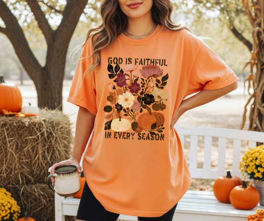 DTF TRANSFER ONLY  - Brown God Is Faithful In Every Season