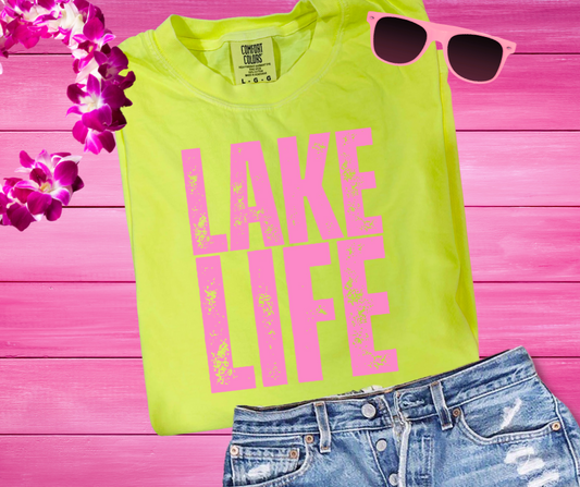 DTF TRANSFER ONLY -Pink Lake Life