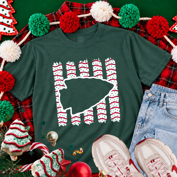 DTF TRANSFER ONLY  - Striped Arrowhead Christmas Cake
