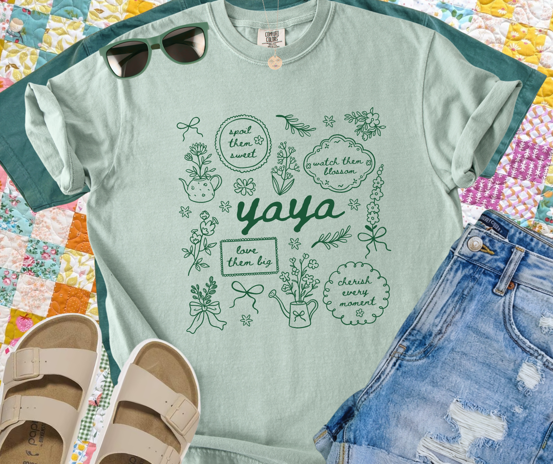 DTF TRANSFER ONLY - Green YAYA Collage