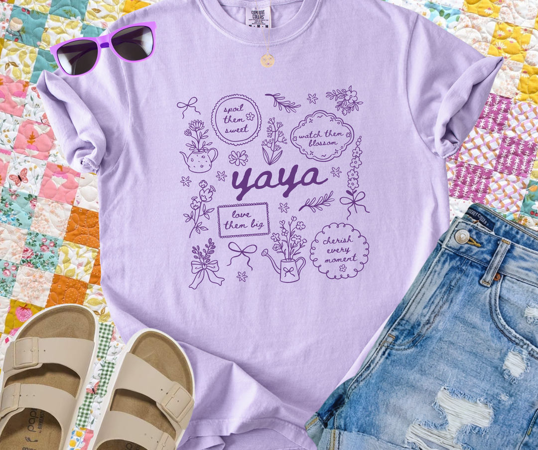 DTF TRANSFER ONLY - Purple YAYA Collage