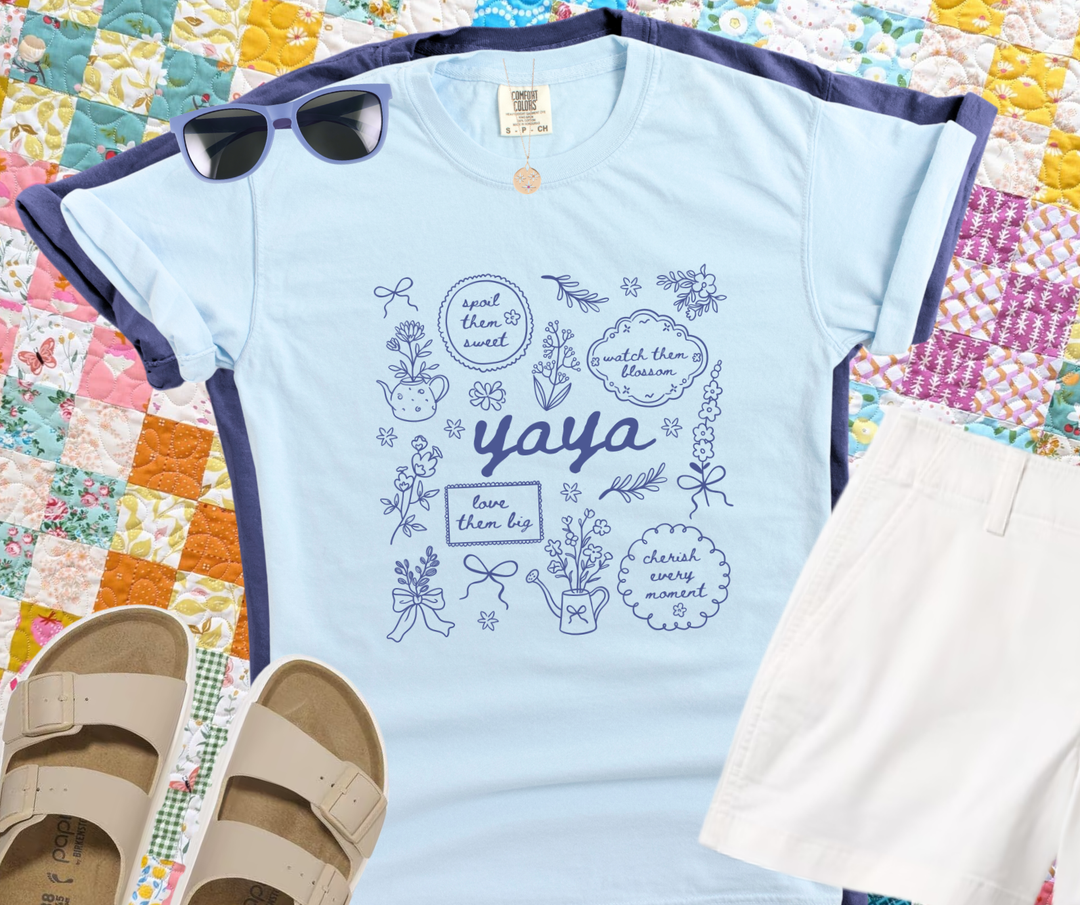 DTF TRANSFER ONLY - Blue YAYA Collage