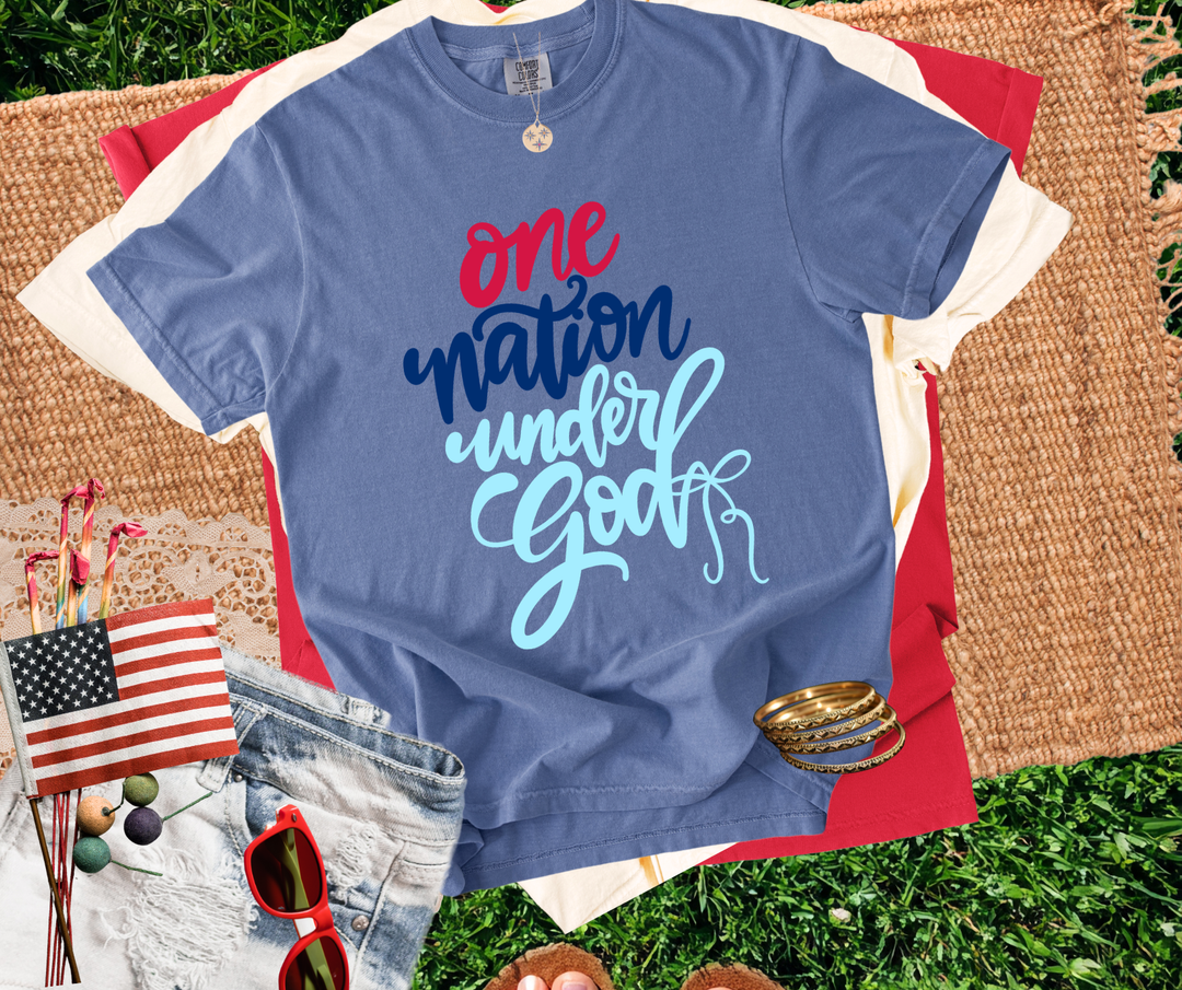 DTF TRANSFER ONLY - One Nation Under God Script