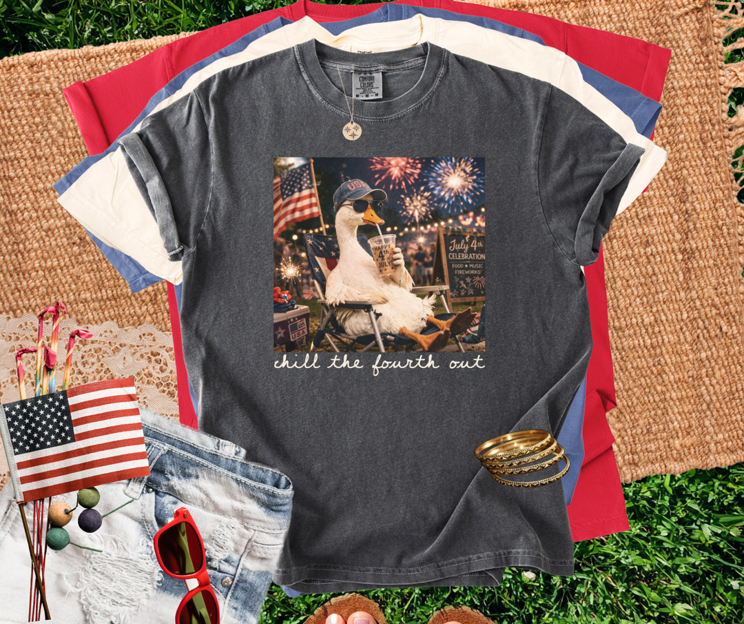 DTF TRANSFER ONLY - Chill the Fourth Out Goose