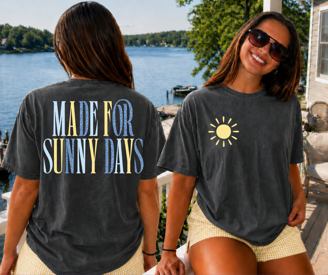 DTF TRANSFER ONLY - Pocket/Back Made for Sunny Days