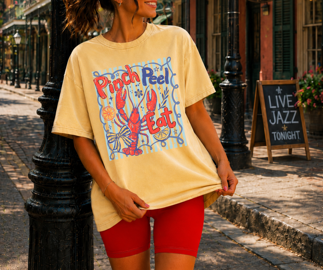 DTF TRANSFER ONLY - Crawfish Pinch, Peal, Eat