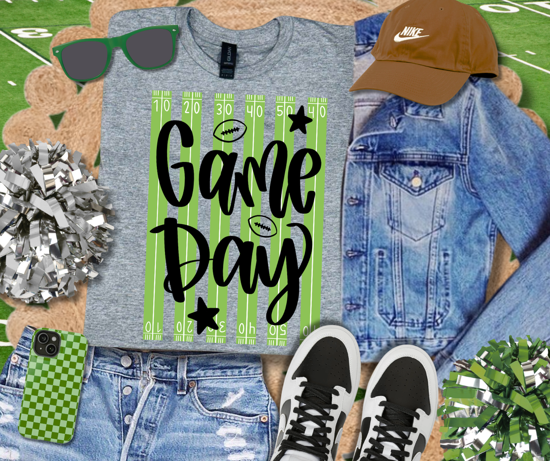 DTF TRANSFER ONLY - Stripped Field Game Day
