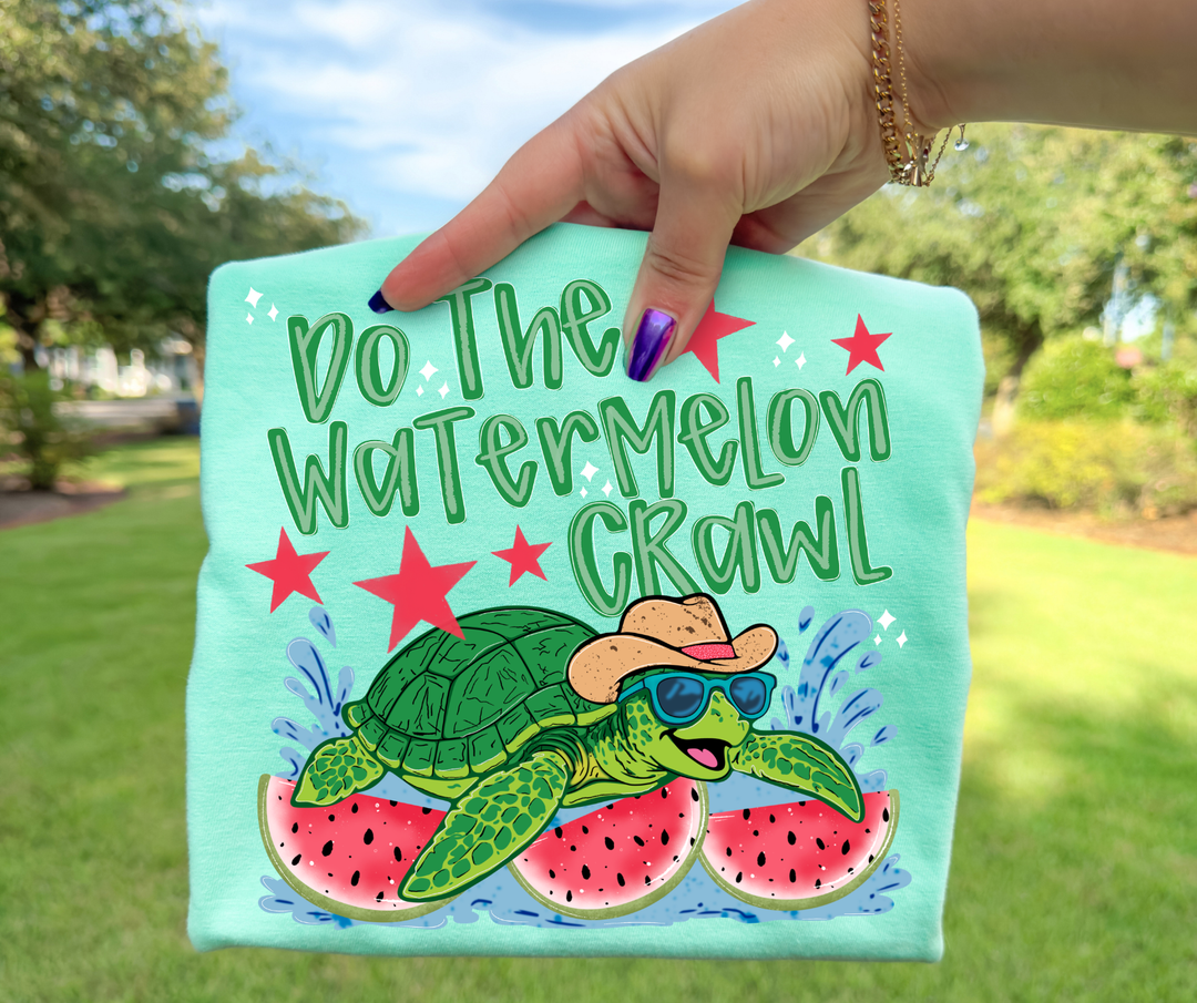 DTF TRANSFER ONLY - Turtle Do the Watermelon Crawl