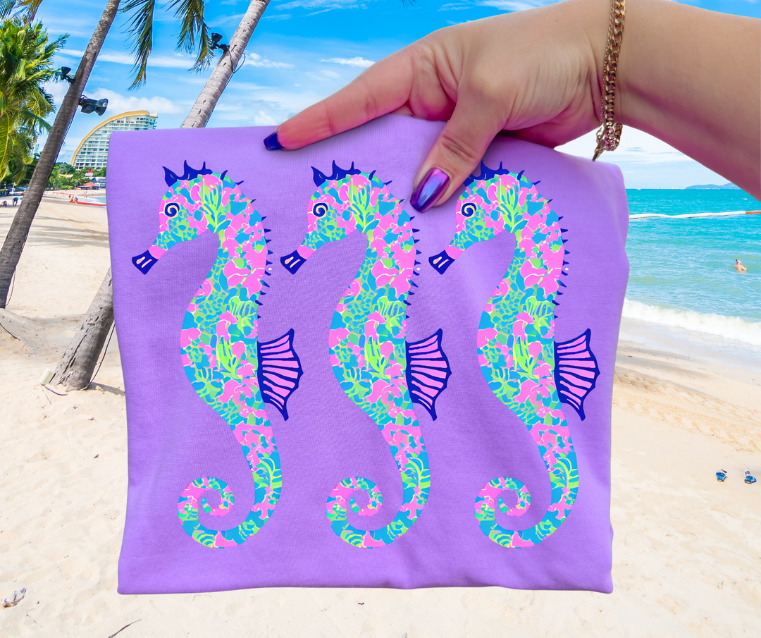 DTF TRANSFER ONLY - 3 Seahorses