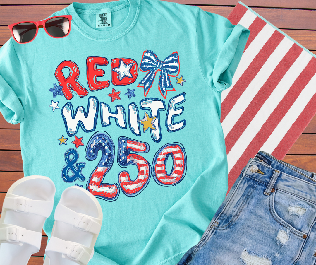 DTF TRANSFER ONLY - Red, White, & 250