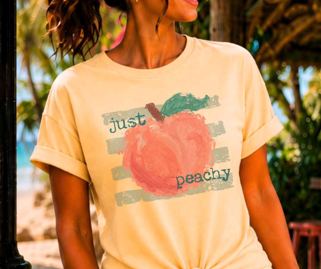 DTF TRANSFER ONLY - Distressed Stripes Just Peachy
