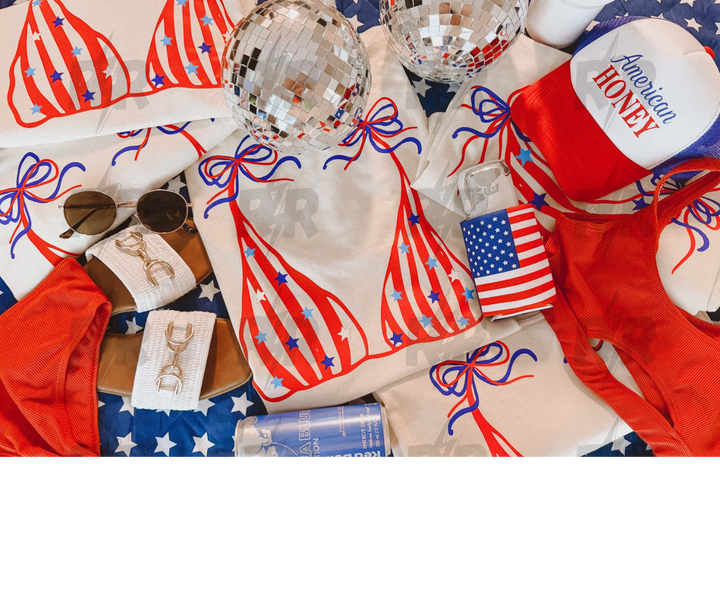 DTF TRANSFER ONLY - Flag Bikini