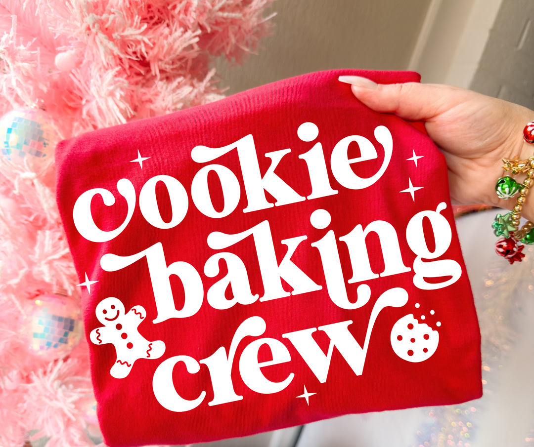 DTF TRANSFER ONLY  - WHITE Cookie Baking Crew