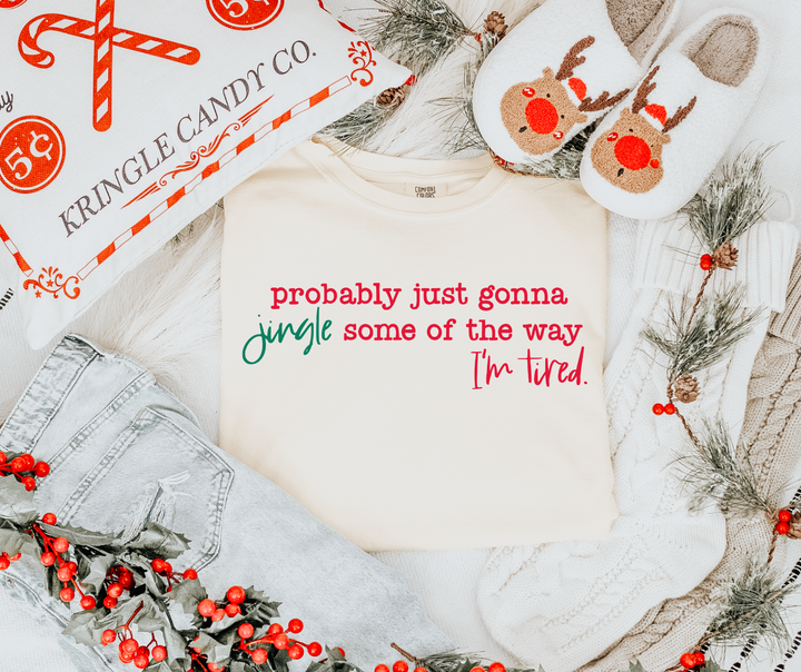 DTF TRANSFER ONLY  - RED/GREEN Just Gonna Jingle Some of the Way
