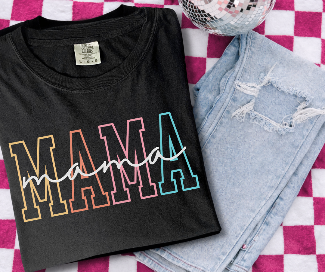 DTF TRANSFER ONLY - Colorful Mama Script