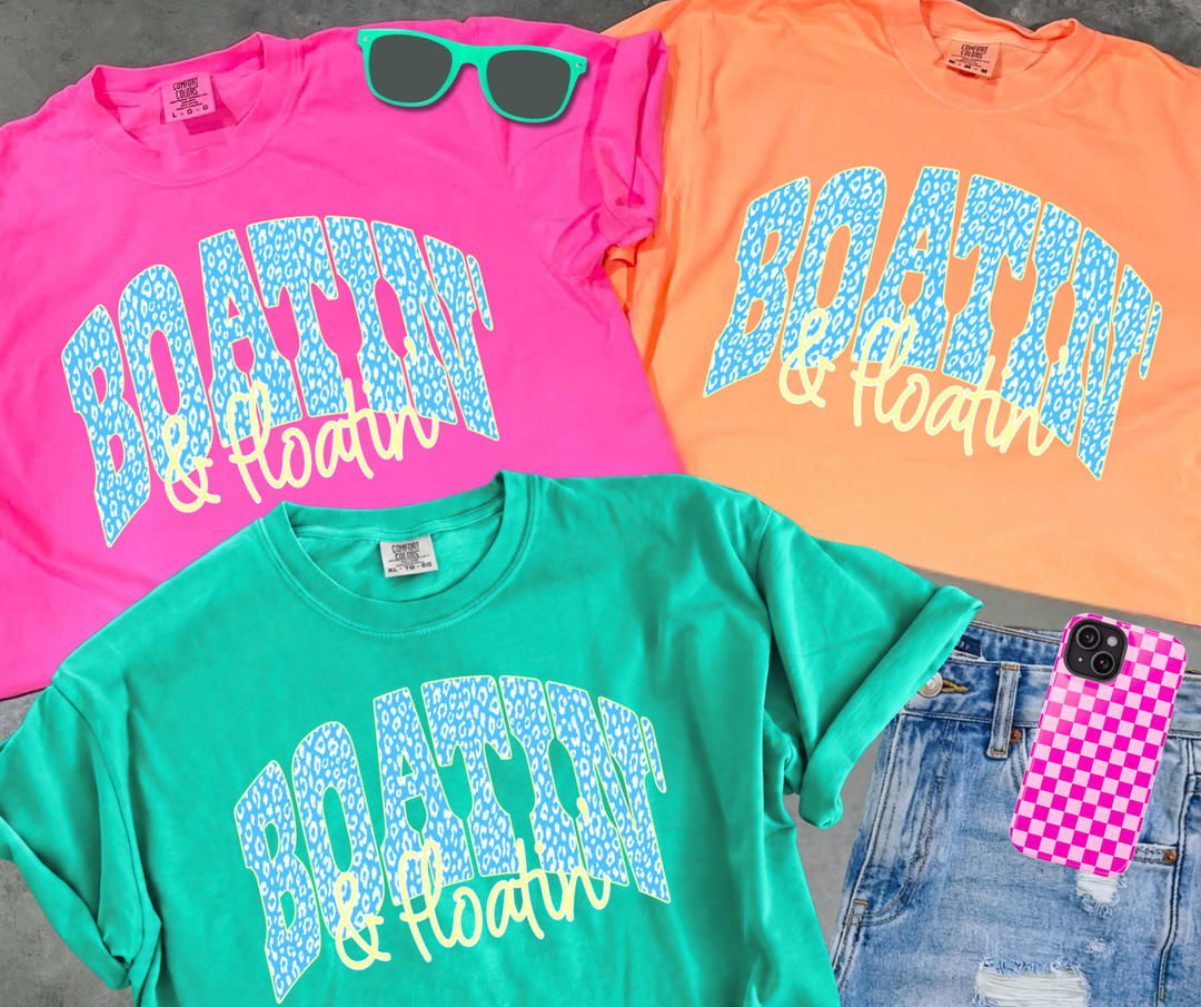 DTF TRANSFER ONLY - Cheetah Print Boatin & Floatin