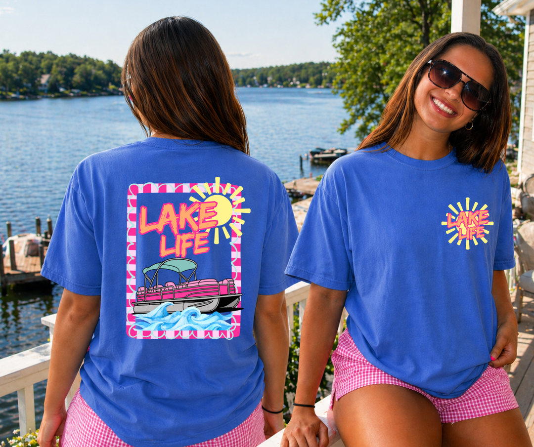 DTF TRANSFER ONLY - Pocket/Back Pontoon Lake Life