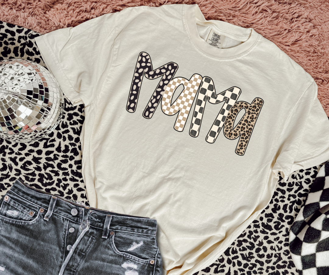 DTF TRANSFER ONLY - Neutral Checkered & Leopard Mama