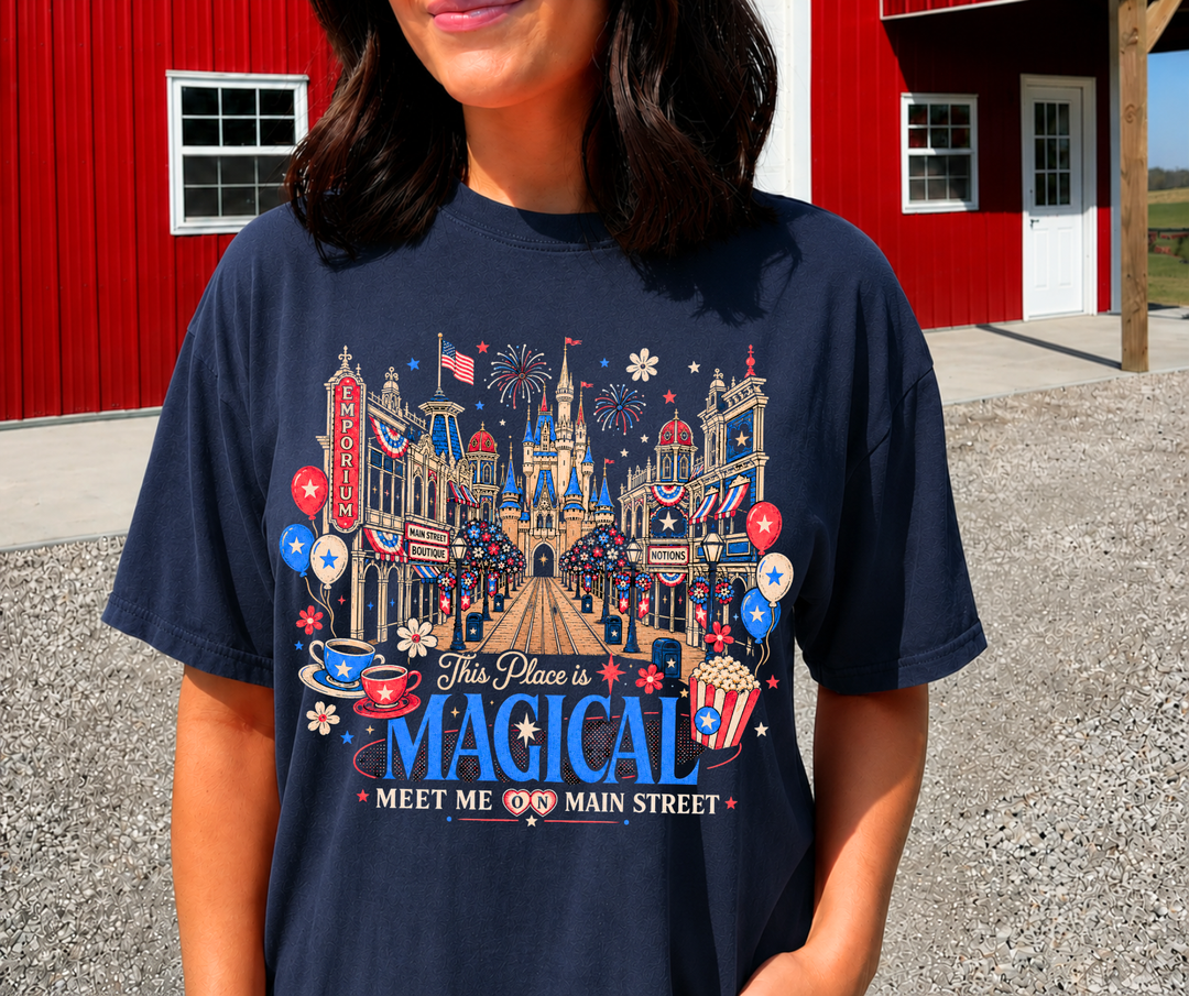 DTF TRANSFER ONLY - Patriotic Magical Main Street