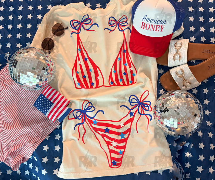 DTF TRANSFER ONLY - Flag Bikini