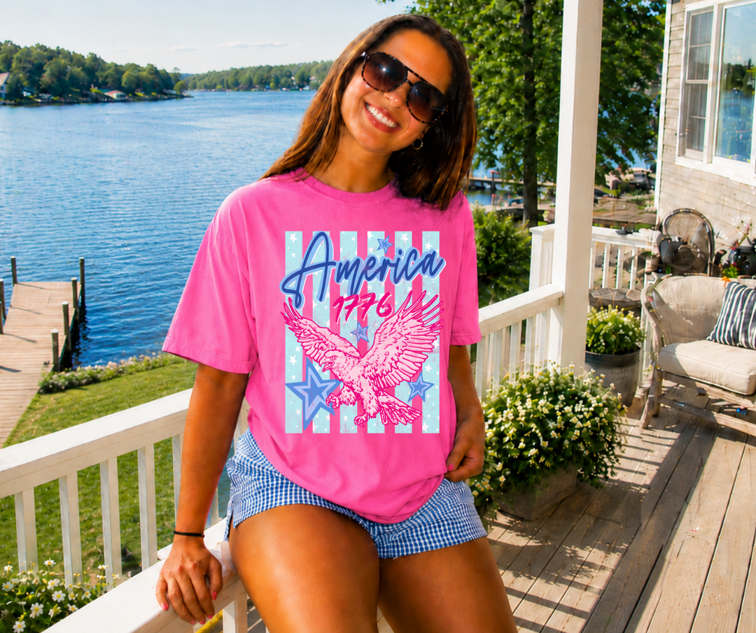 DTF TRANSFER ONLY - Pink America 1776